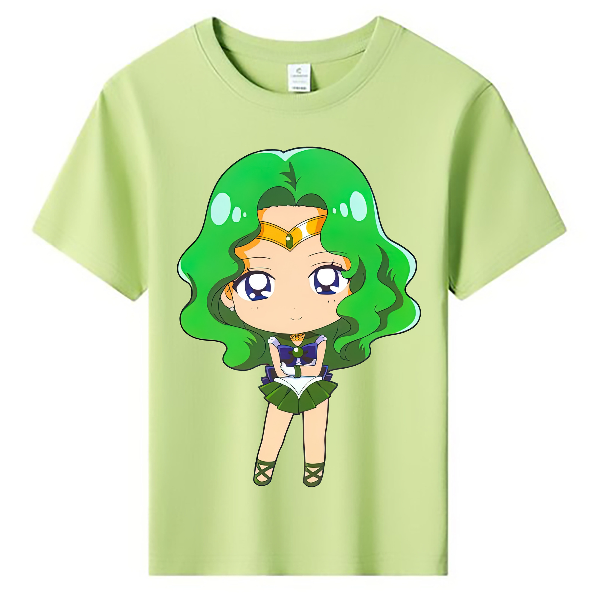 （画像用） 美少女戦士セーラームーン 海王 みちる（かいおう みちる） Sailor Moon Kaiou Michiru 綿100％キッズTシャツ（フロントプリント）